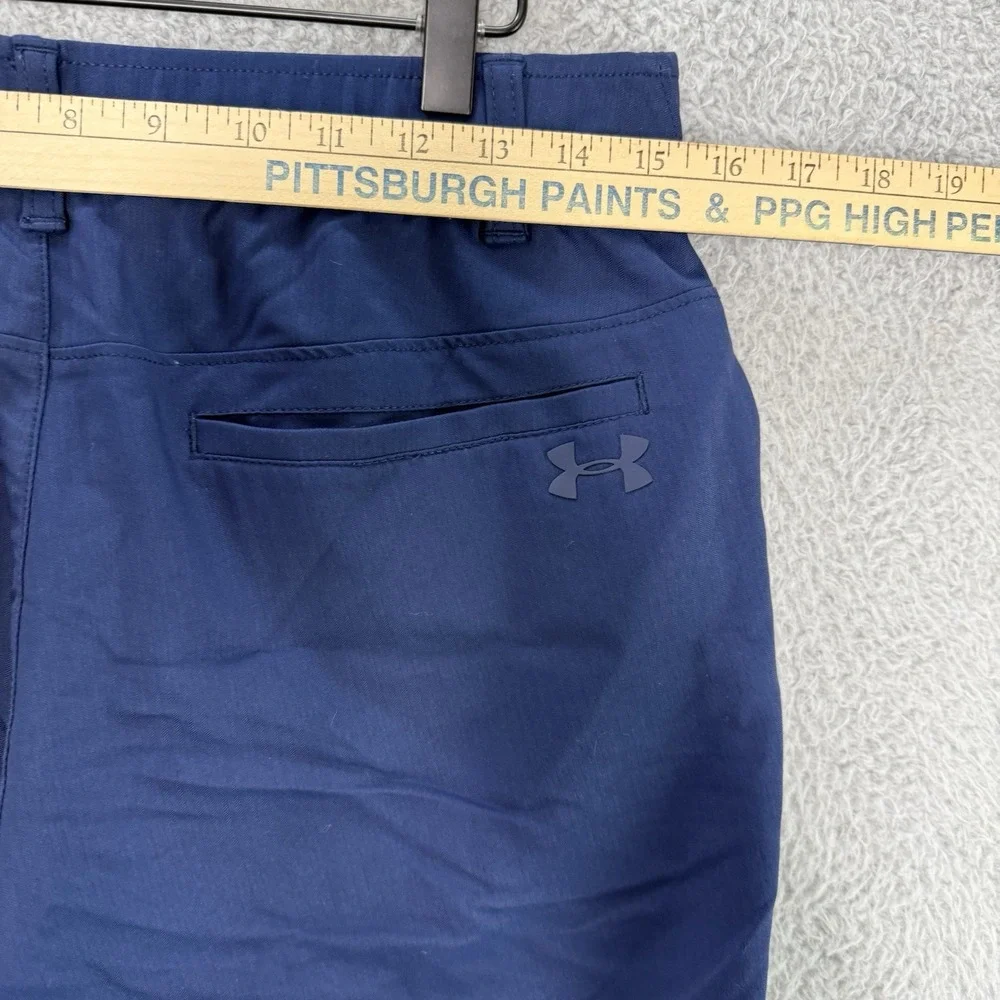 Under Armour Showdown Golf Shorts Mens 32 Navy Blue Nylon Blend HeatGear